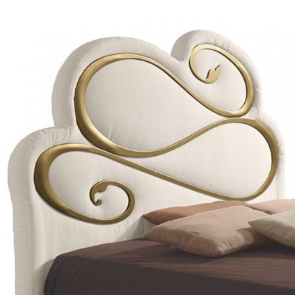 Upholstered Bed "Zeus Foglia"